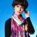 100% Silk Satin Double Digital Printing Scarf for Lady